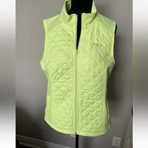 FILA Neon yellow women’s vest size medium